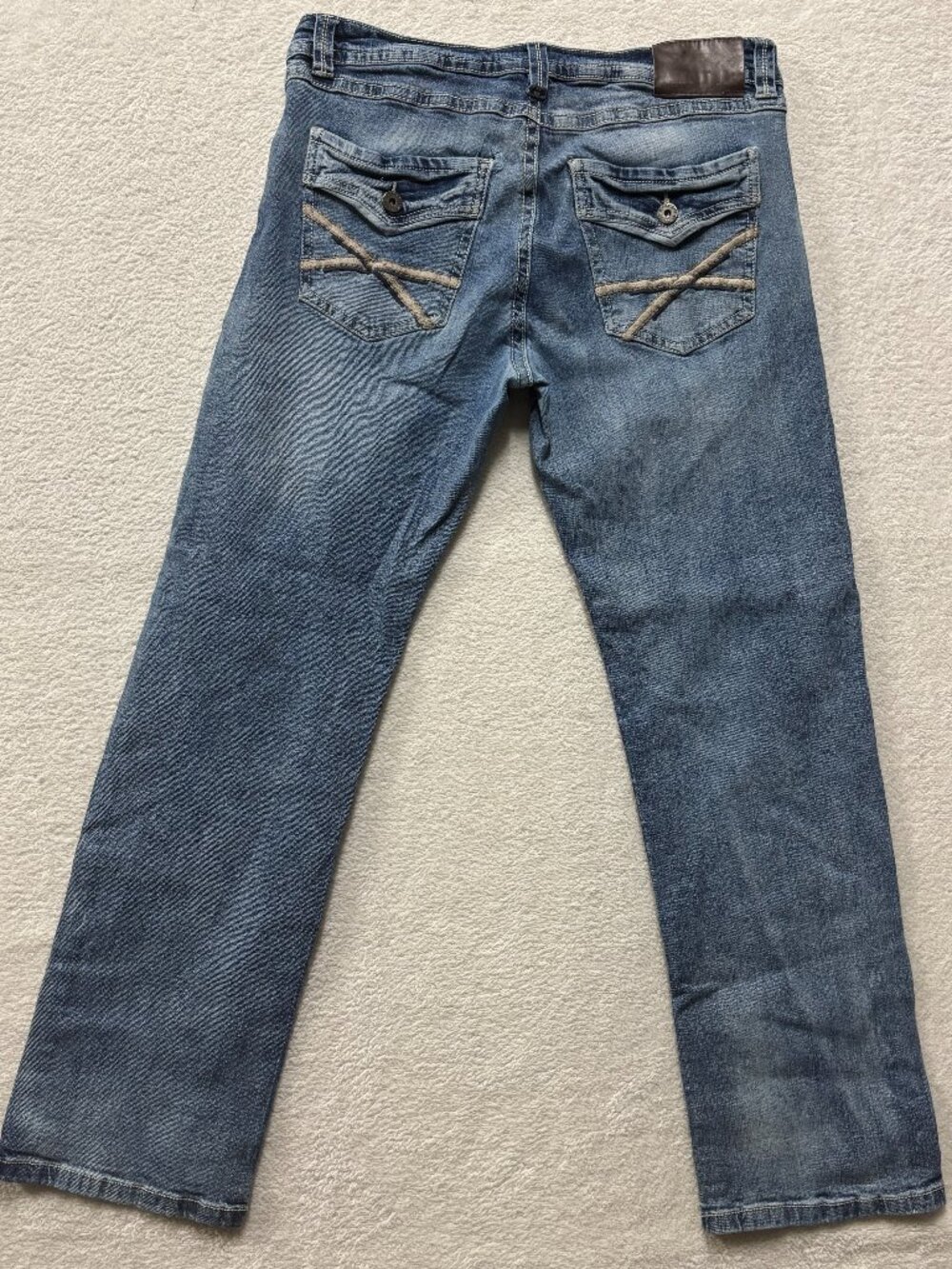 TK Axel Jeans Mens 34x32 Slim Boot Cut Medium Wash Denim Cowboy Western Ranch